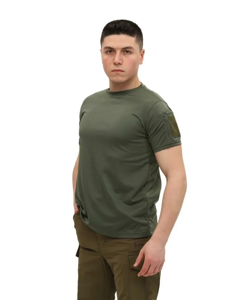 Single Sword Bisiklet Yaka Kısa Kol Taktik T-shirt Yazlık