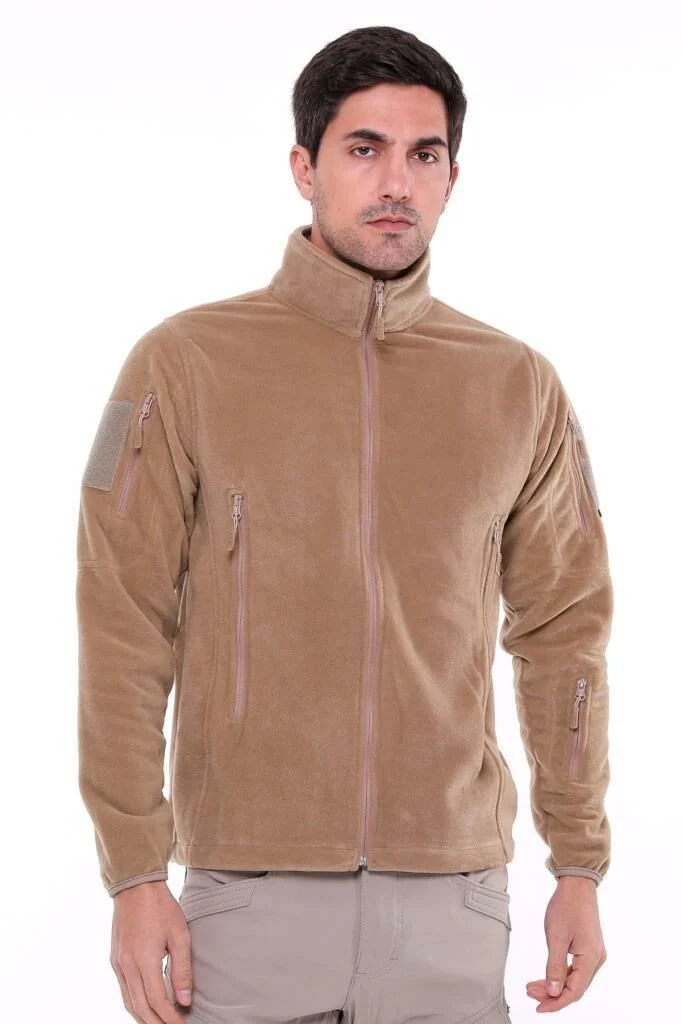 Single Sword Askeri ve Outdoor Erkek&Kadın Taktik Polar Mont-Hırka-Ceket - Tan