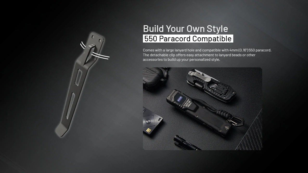 Nitecore EDC27 UHi – 3100 Lümen USB-C Şarjlı Ultra İnce Taktik EDC El Feneri | NiteLab UHi 20 LED, 333 Metre Menzil, 55 Saat Çalışma Süresi