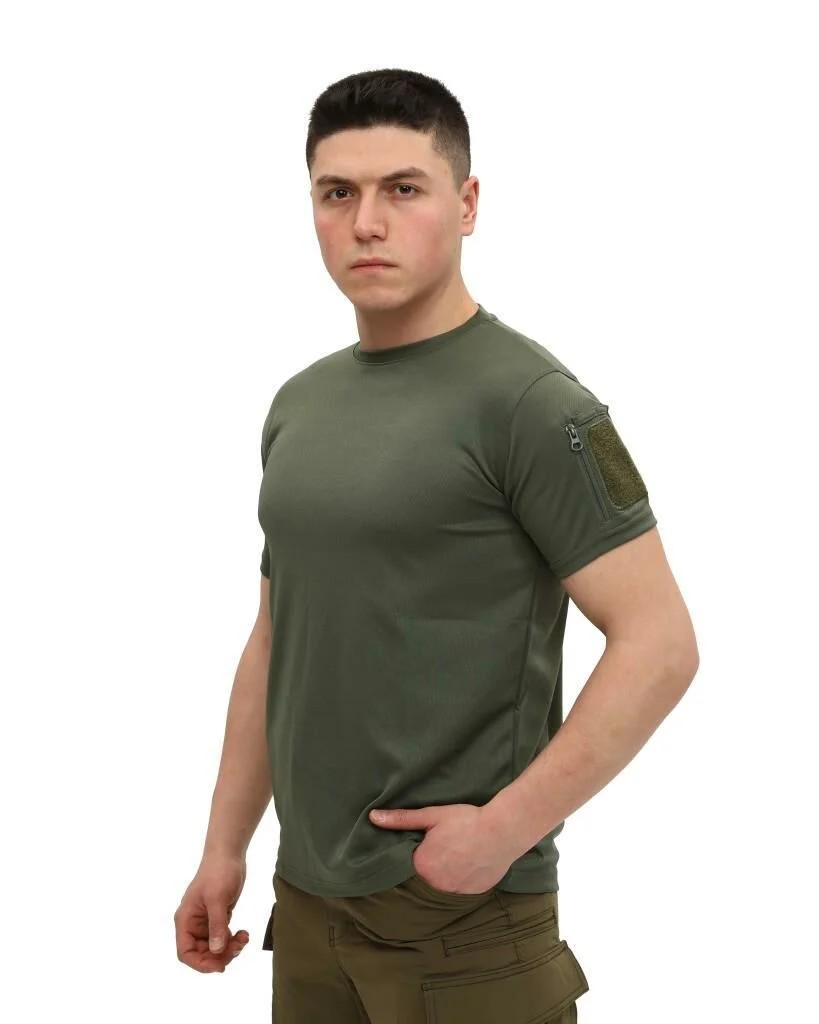 Single Sword Bisiklet Yaka Kısa Kol Taktik T-shirt Yazlık