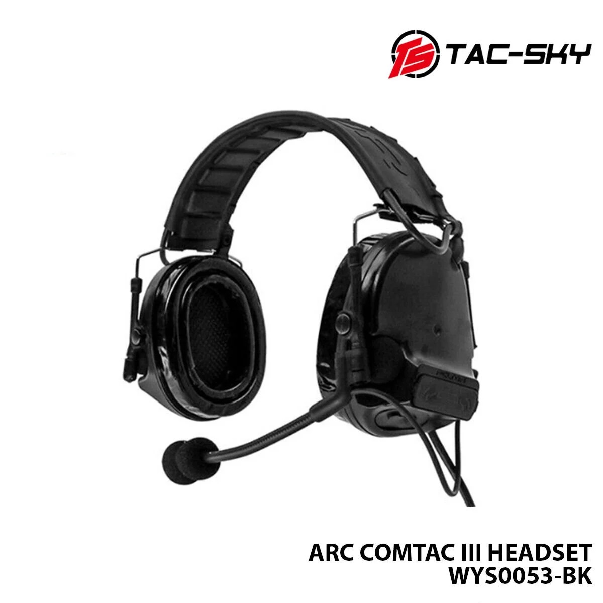 Telsiz Kulaklığı Baş Tipi-SİYAH-TAC-SKY ARC COMTAC III WYS0053-BK