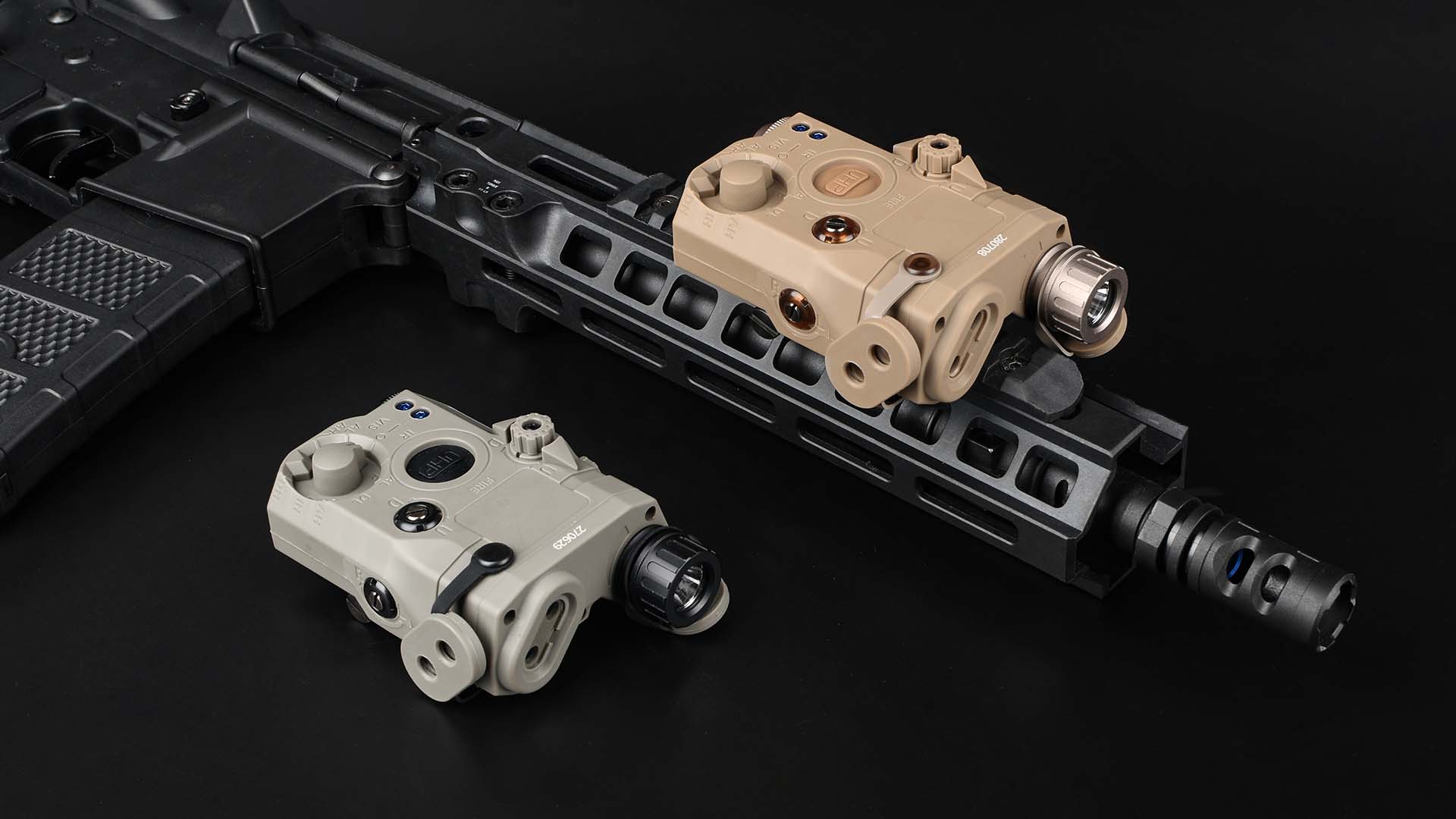 LA-5C UHP PEQ-15 (Kırmızı / IR Lazer) IR Aydınlatıcılı – Dark Earth Tan