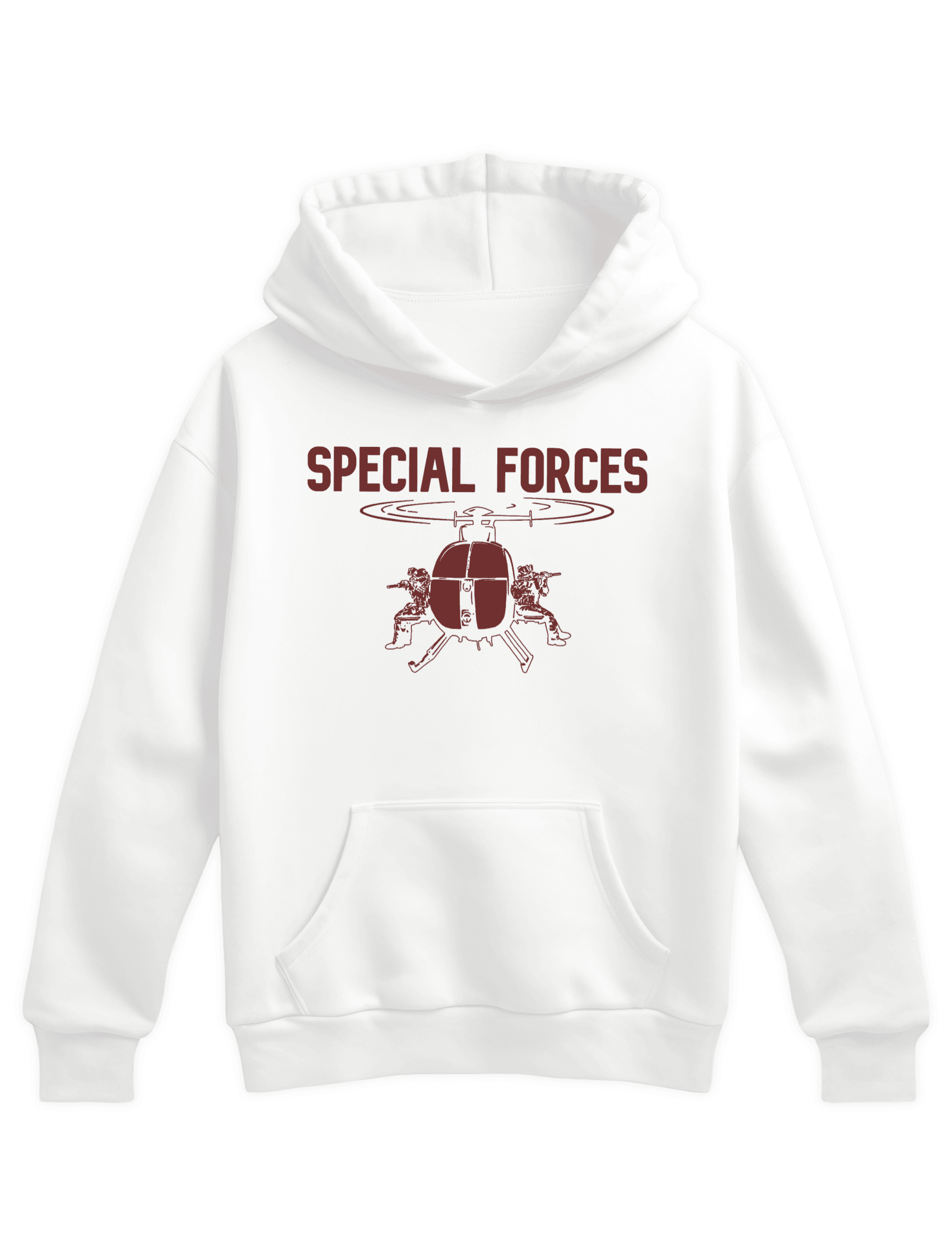 SPECİAL FORCES HOODİE - Beyaz