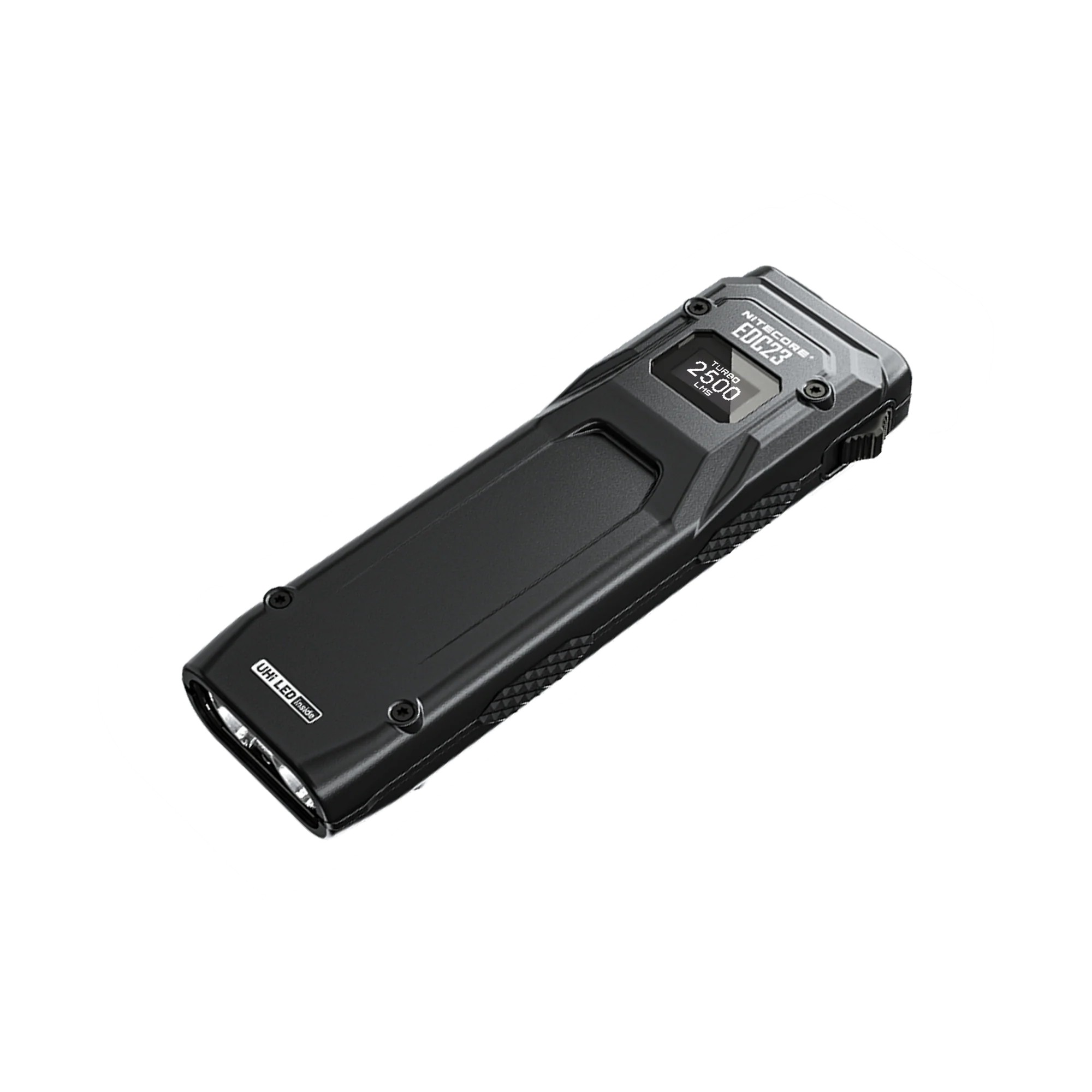 Nitecore EDC23 – 2500 Lümen USB-C Şarjlı Ultra İnce Taktik EDC El Feneri | 306 Metre Menzil, OLED Ekran, 39 Saat Çalışma Süresi