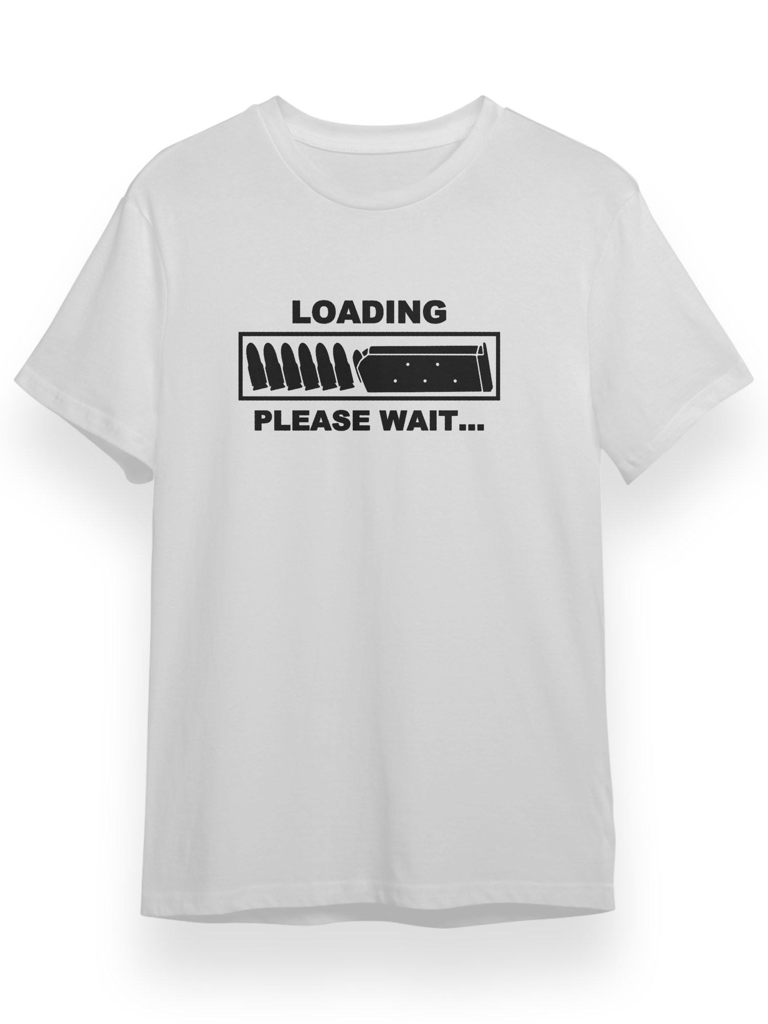 LOADİNG PLEASE WAİT Siyah Tshirt Ön