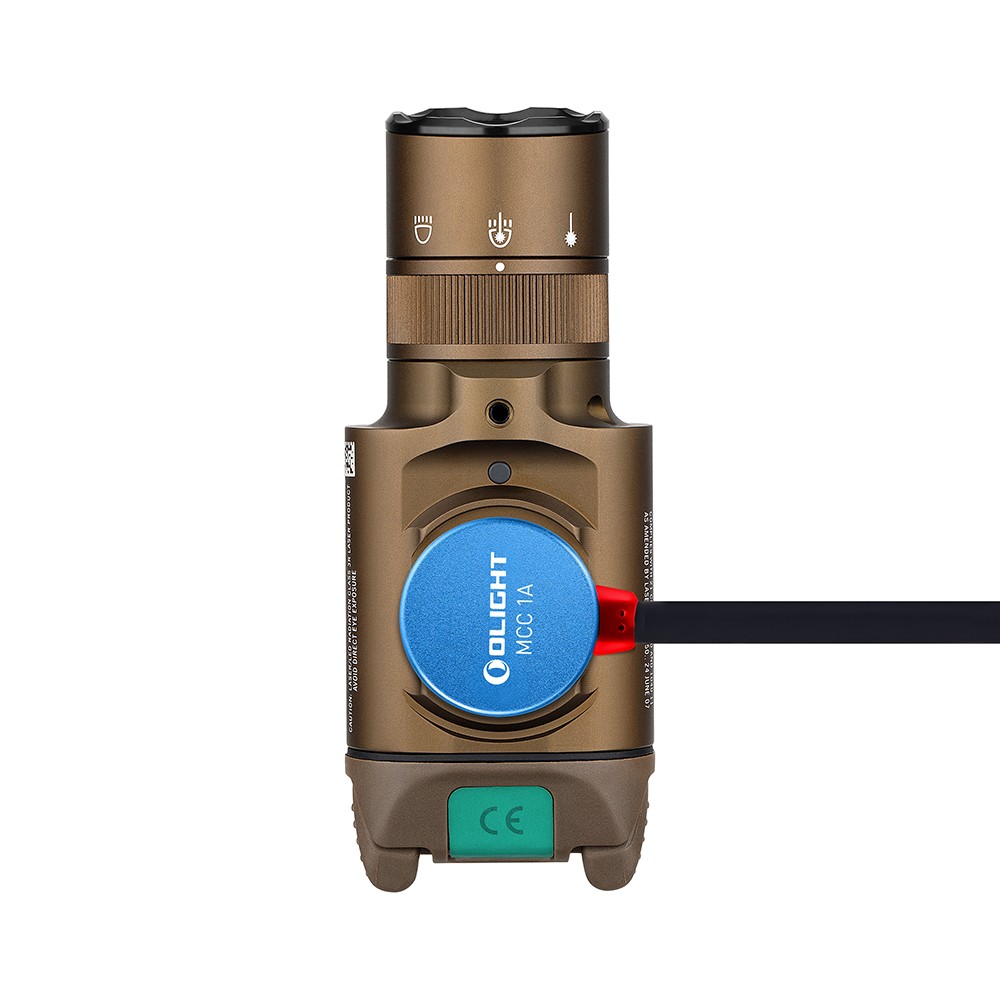 Olight Baldr Pro R – Şarjlı Taktik Silah Üstü Işık ve Yeşil Lazer | 1350 Lümen Tan