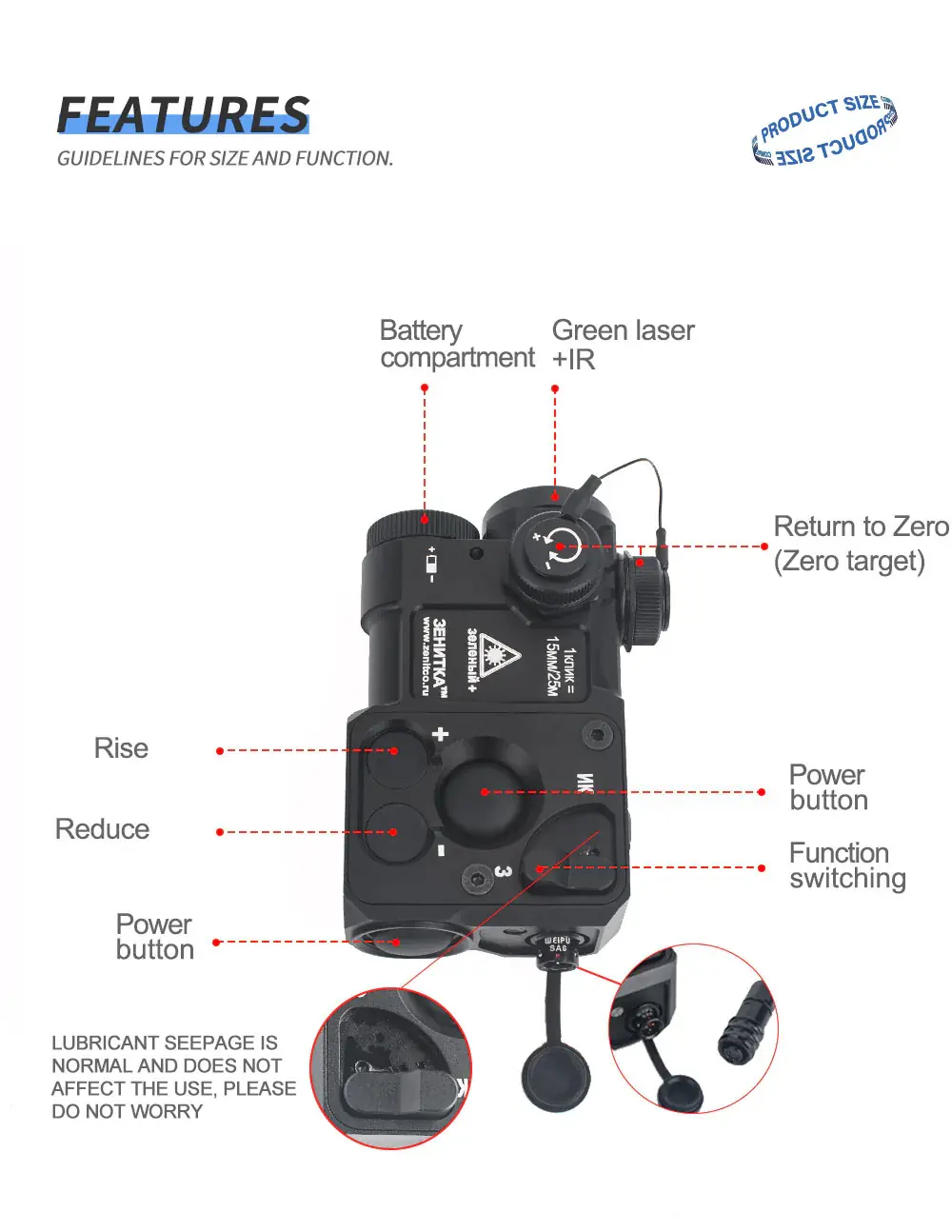Perst-4 Combined Device Gen.3.0 (Visible & IR Laser) – OD Green