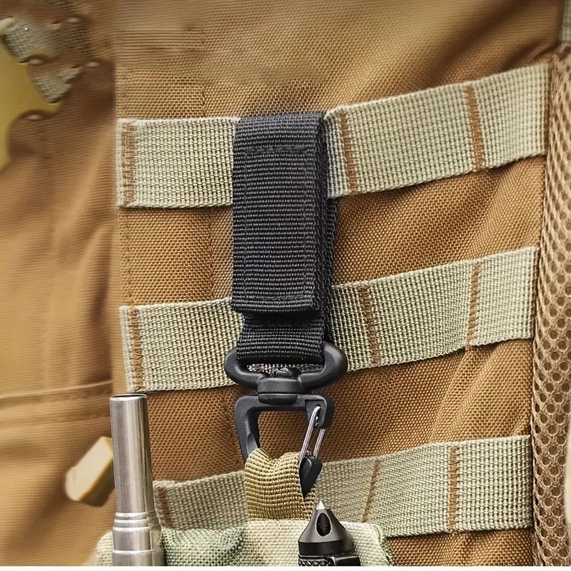  Tan Molle Taktik Alet Sırt Çantası Anahtarlık Açık Kanca Üçgen Sırt Çantası Toka Bel Çantası Raptiye