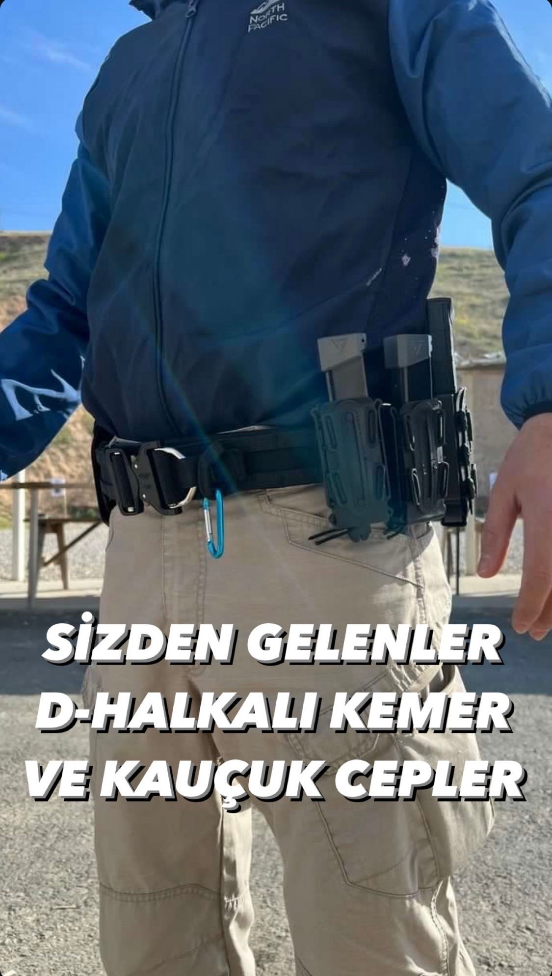 SAVAŞÇI GÖREV KEMERİ KOLON MOLLE D-HALKALI TOKA 6164 Siyah