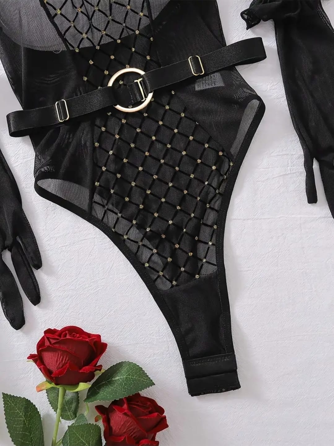 Velara – Siyah Taş Detaylı Transparan Body