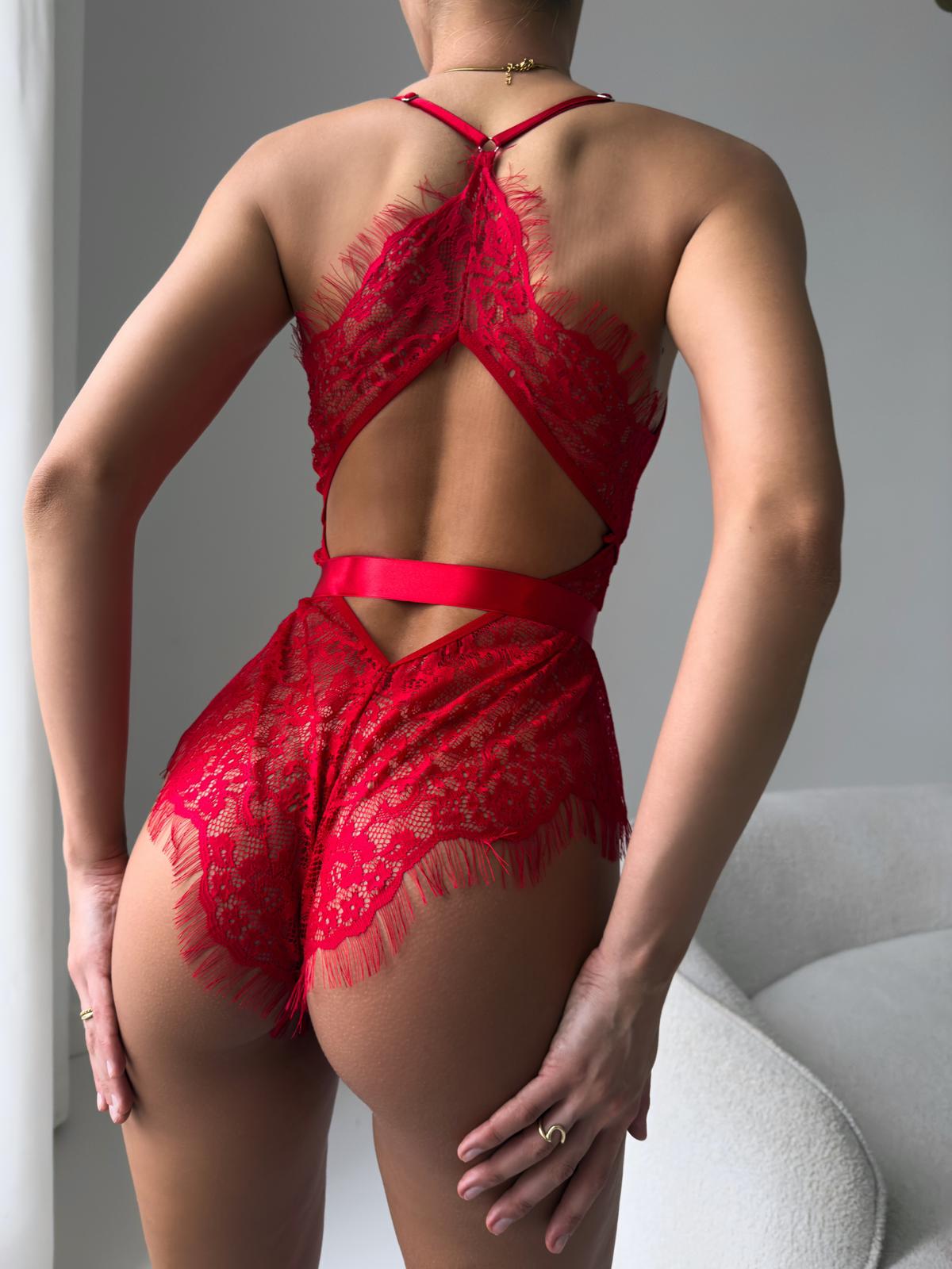 VOW Kirpik Dantel Halter Body/Babydoll