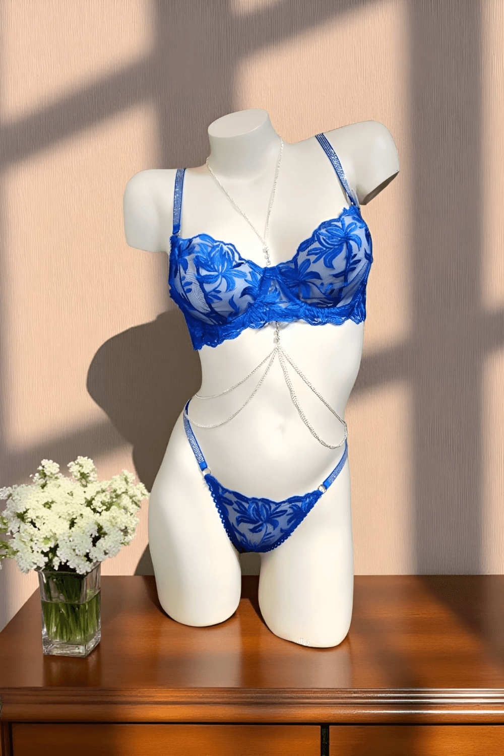 LaceAllure Bodeli Braset-Romantik Zarafet - Sax Mavi