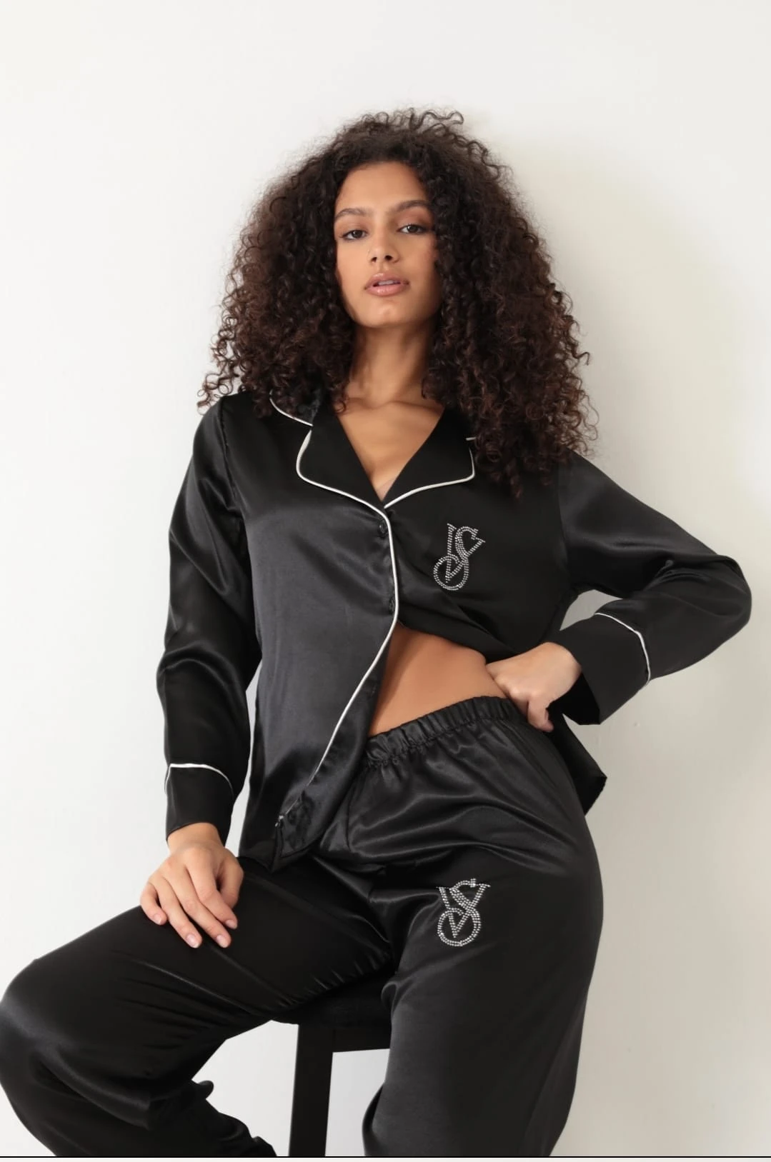  Vs Saten Düz Pijama