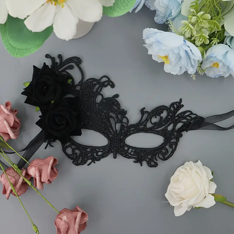 Noir Rose Dantelli Maske