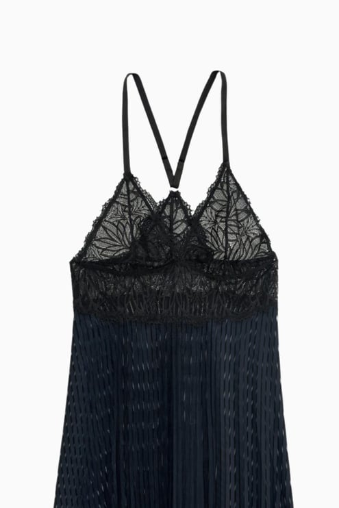 LUNA Dantel Pliseli Gecelik