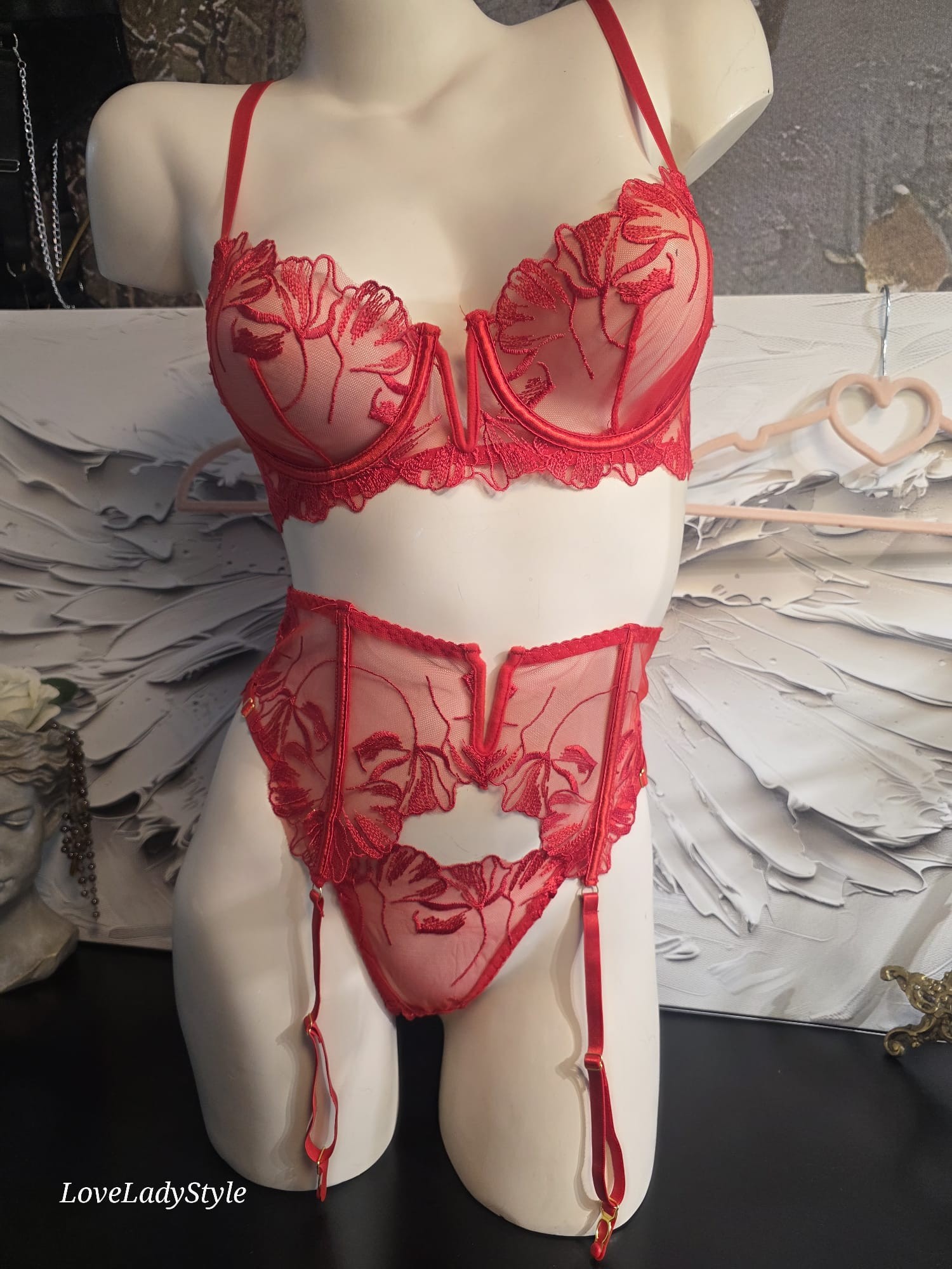 Scarlet Desire Dantel Jartiyer Takımı- İLOVE4359
