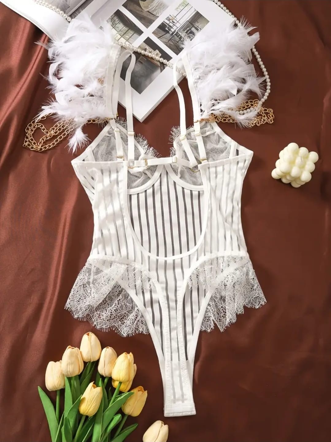 Angel Whisper Dantel Body Suit   LOVEİ-BODY1