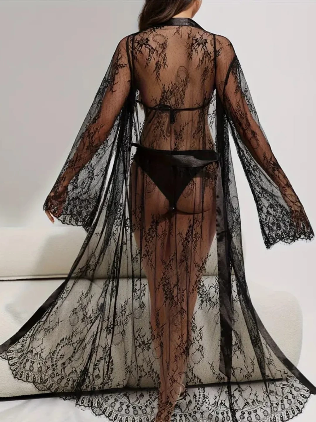 Midnight Veil Dantel Sabahlık