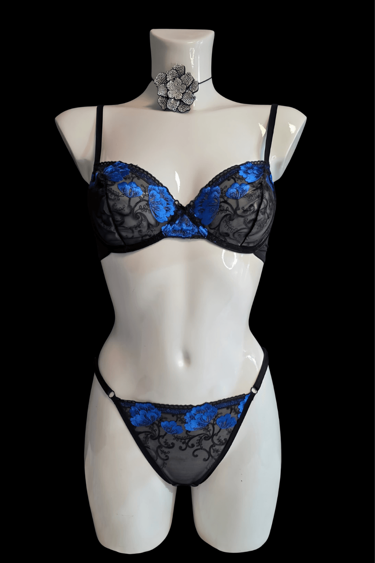 Blue Blossom Bralet & Külot Takımı