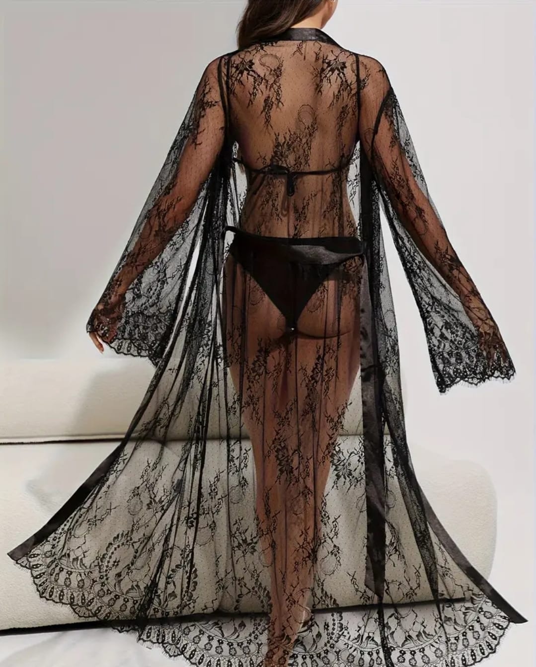 Midnight Veil Dantel Sabahlık