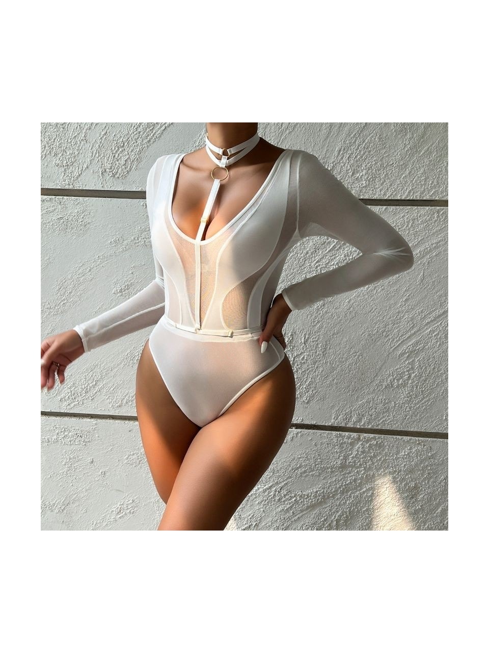 Sensual Charm Örgü Teddy Bodysuit  