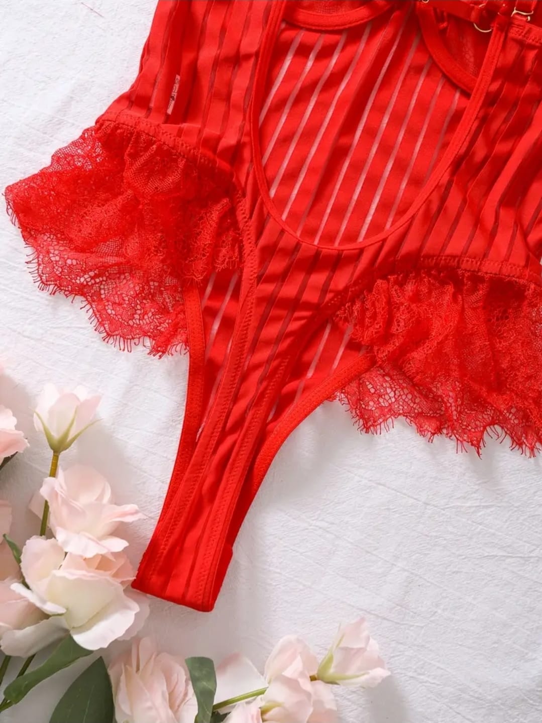 Angel Whisper Dantel Body Suit   