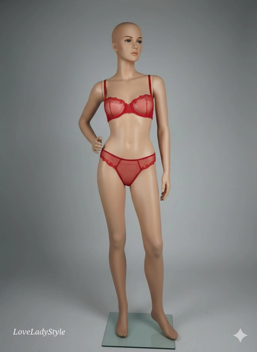 Arabesque – Nakışlı Tül Balconette Sütyen & Külot Takımı