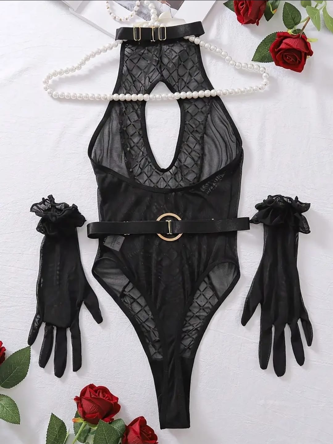 Velara – Siyah Taş Detaylı Transparan Body