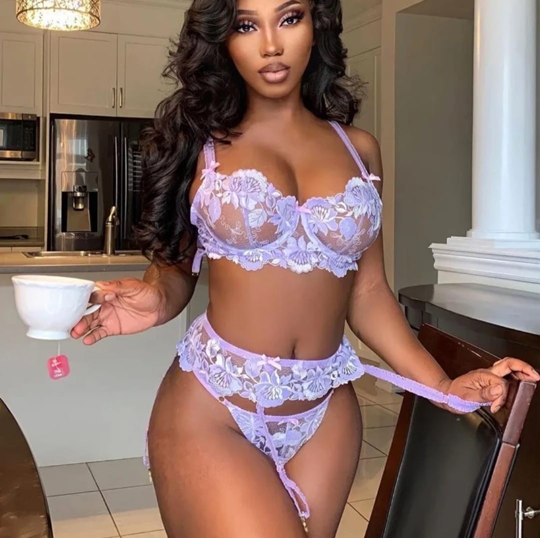 Lavendra Lila Jartiyer Set     - LOVEİDA3082