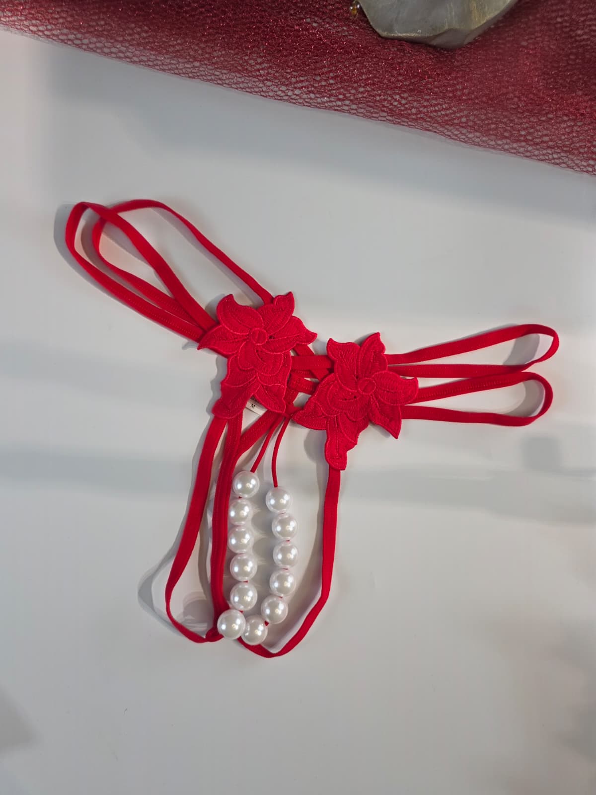 Pearl Bloom – İnci Detaylı İpli Tanga Külot