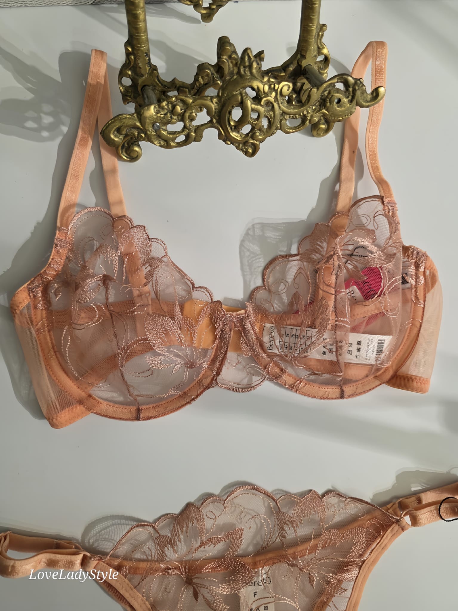 Elysia Şeftali Dantel Bralet & Külot Takımı