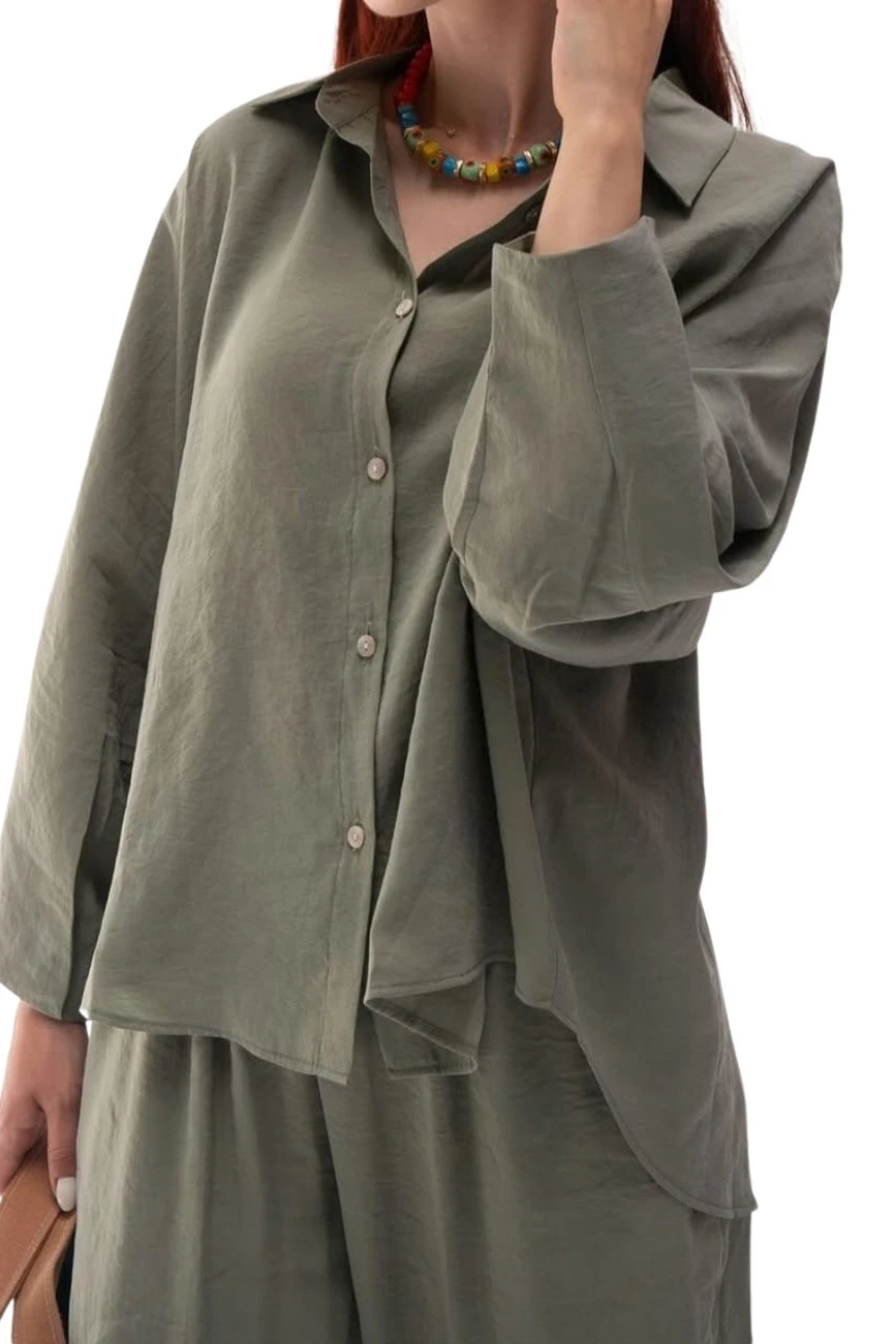 Havuç Pantolon Gömlek İkili Takım