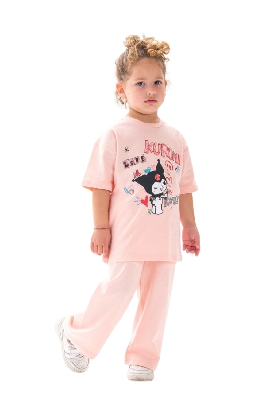 Kuromi Love Pantolon Tişört İkili Takım
