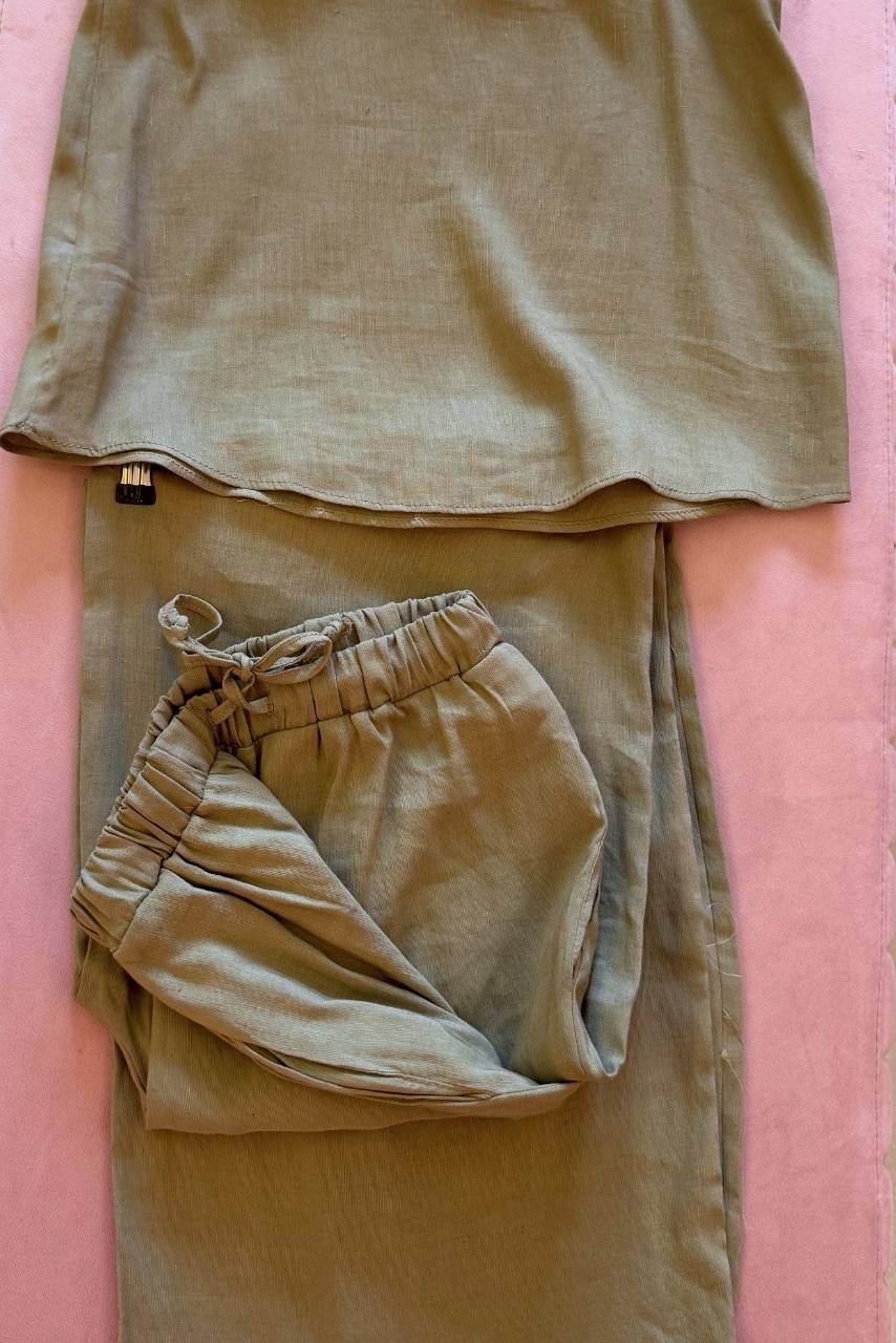 İp Askılı Bluz Pantolonlu Takım