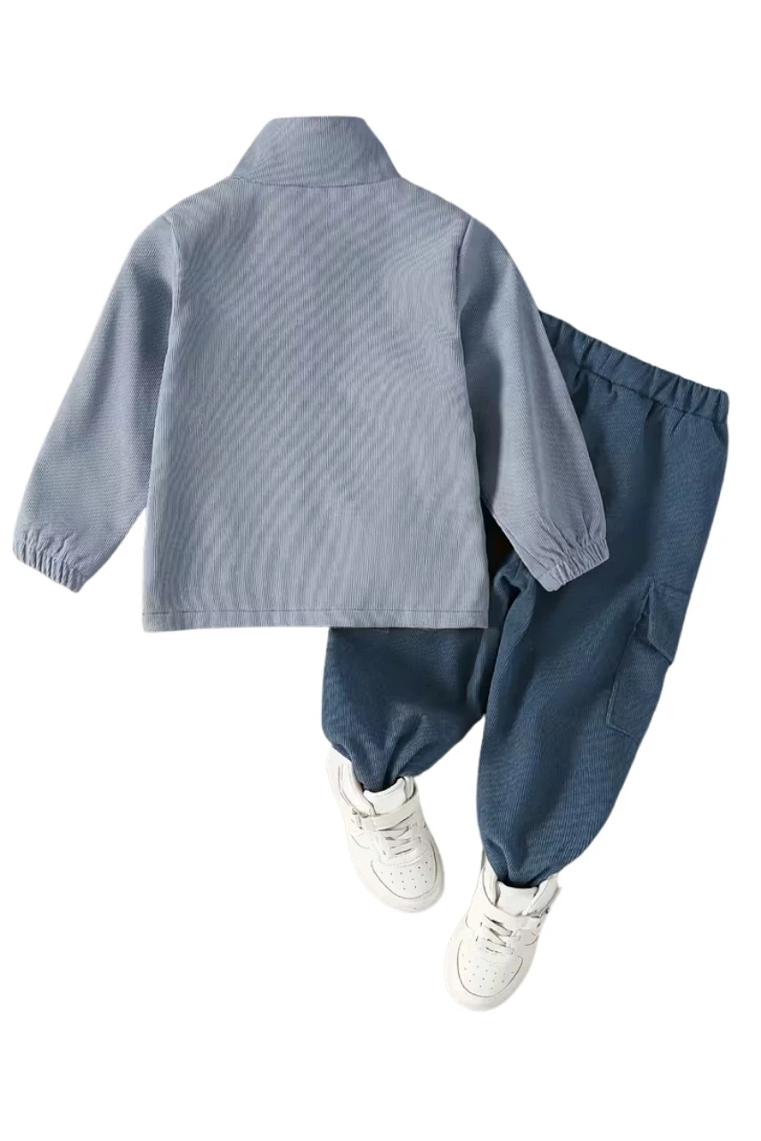 Kadife Uzun Kollu Sweatshirt ve Pantolon İkili Takım