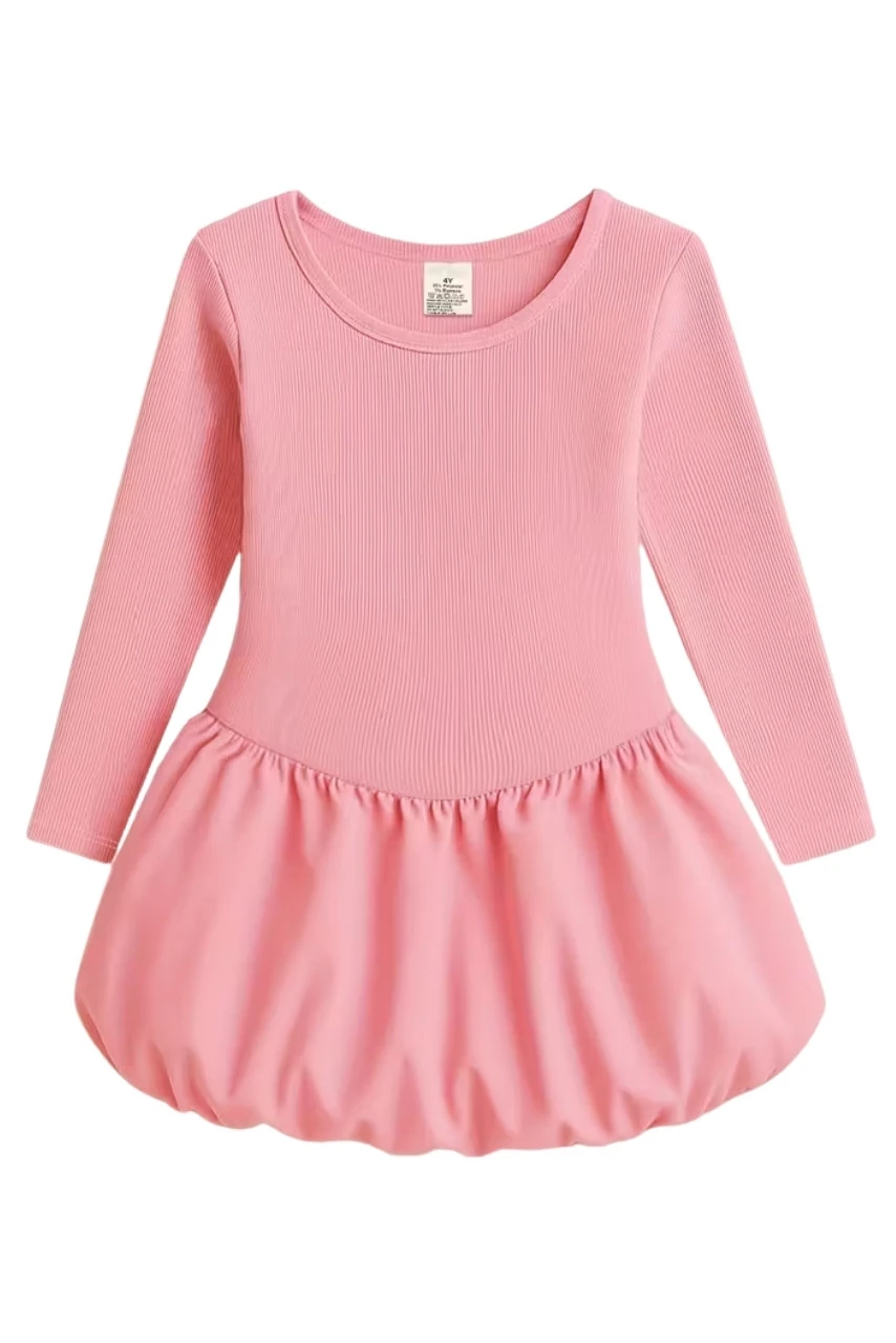 Uzun Kollu Ribana Elbise