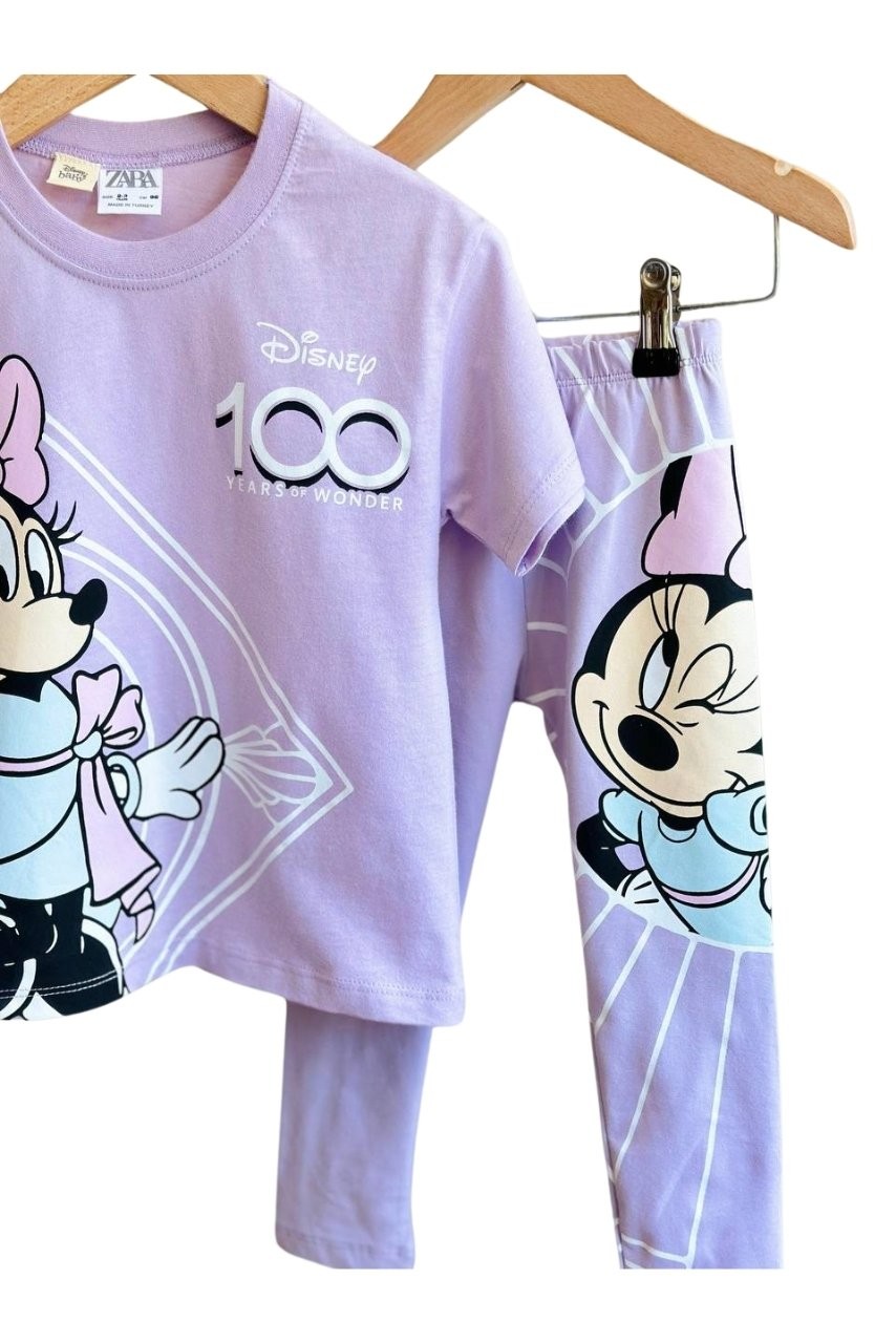 Minnie Çift Taraflı Tayt Tişört İkili Takım