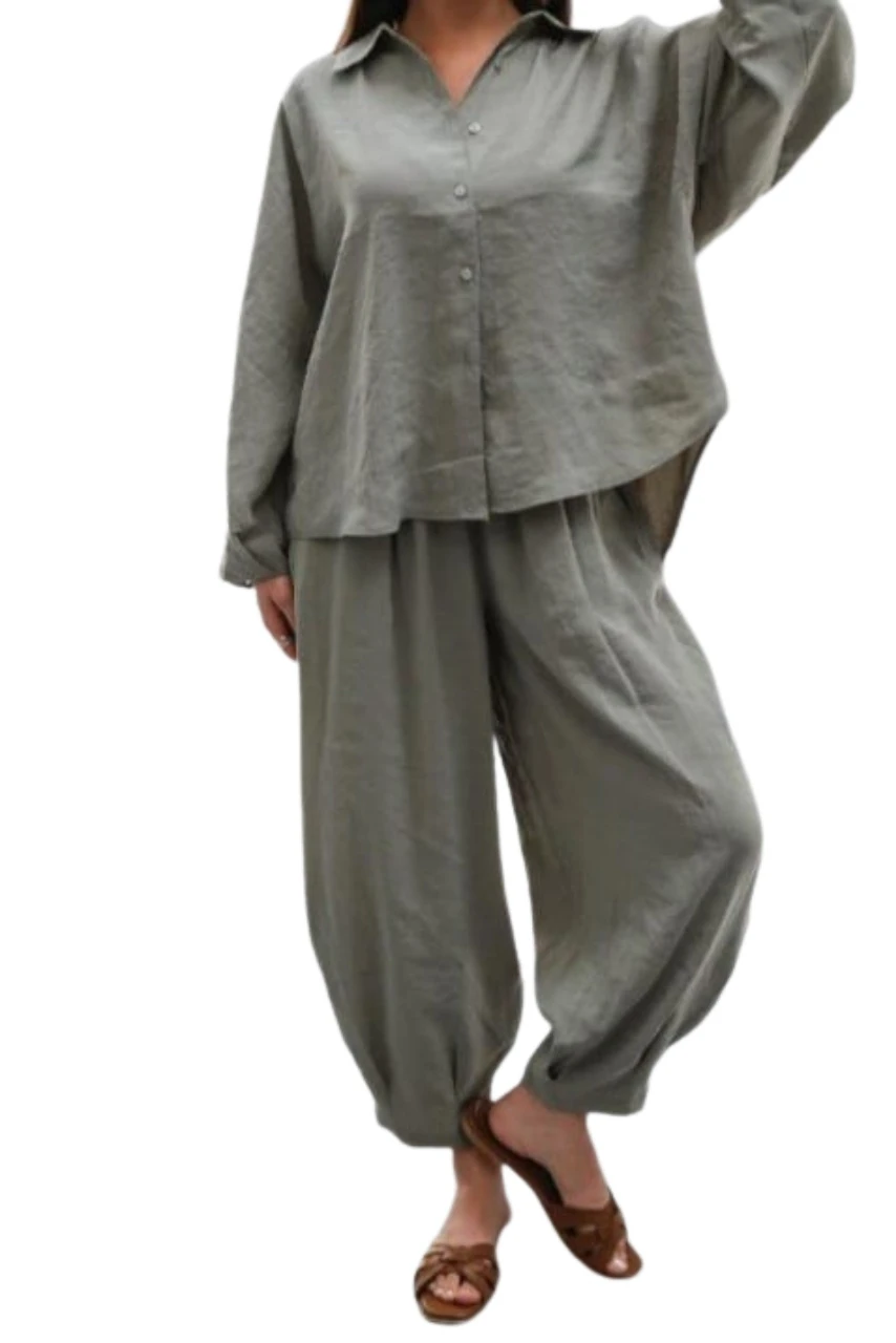 Havuç Pantolon Gömlek İkili Takım