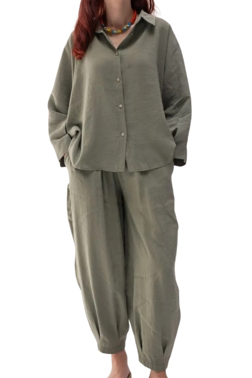 Havuç Pantolon Gömlek İkili Takım