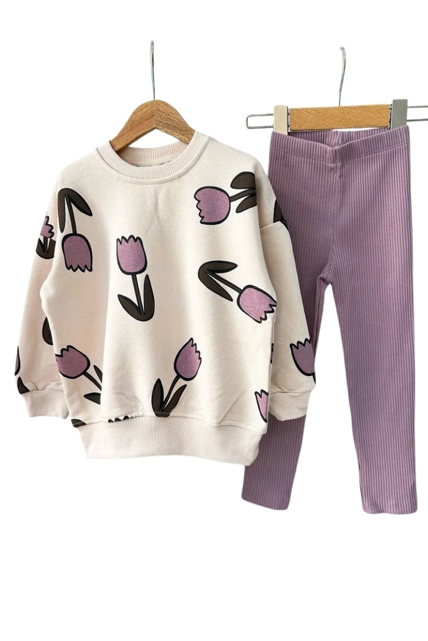 Lale Desenli İkili Takım