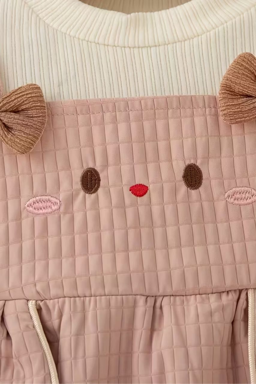 Tatlı ve Sevimli Uzun Kollu Tavşan Elbise