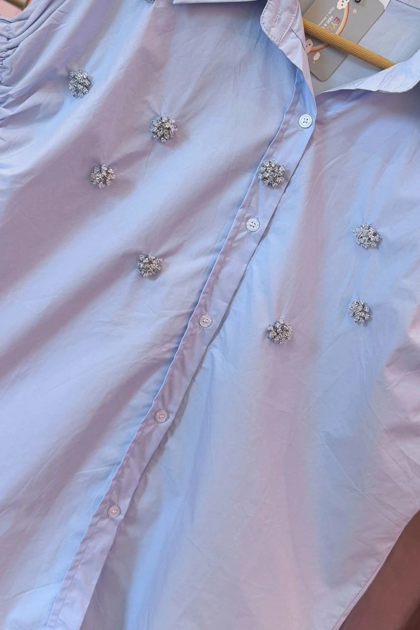 Kristal Taşlı Tasarım Gömlek