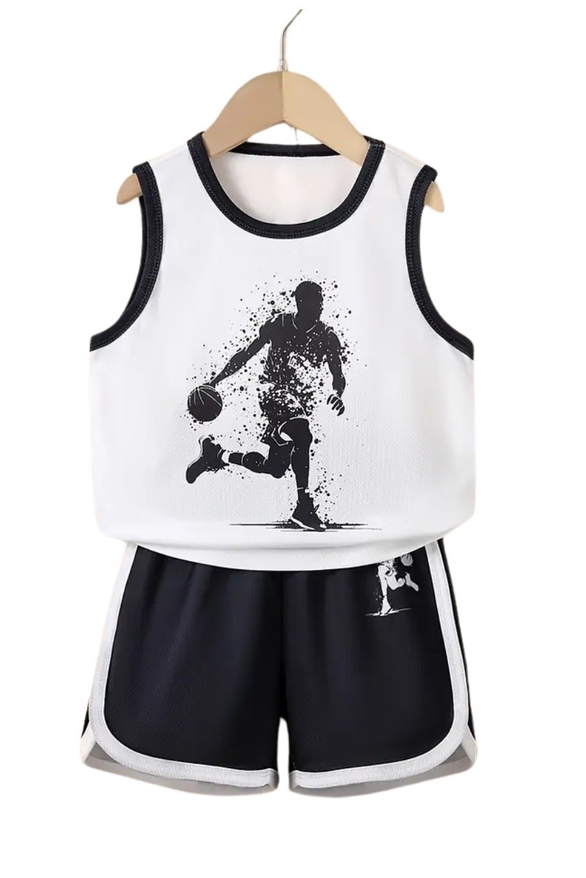 Basketbol Oyuncusu Baskılı Şort Tişört Takım