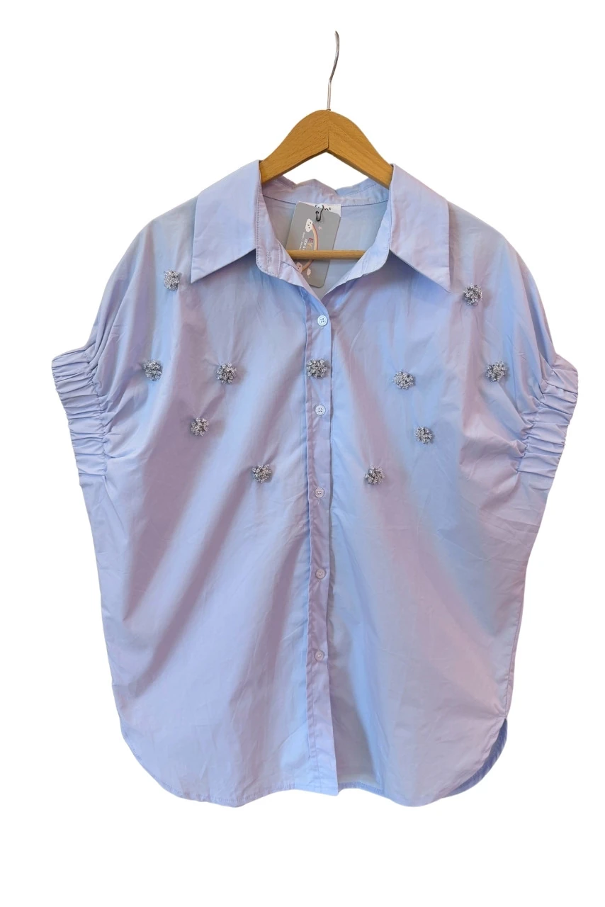 Kristal Taşlı Tasarım Gömlek