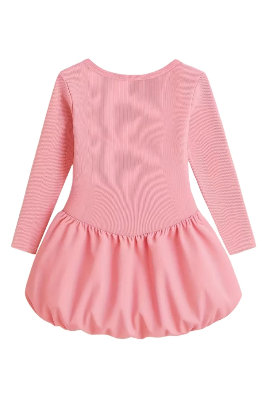 Uzun Kollu Ribana Elbise