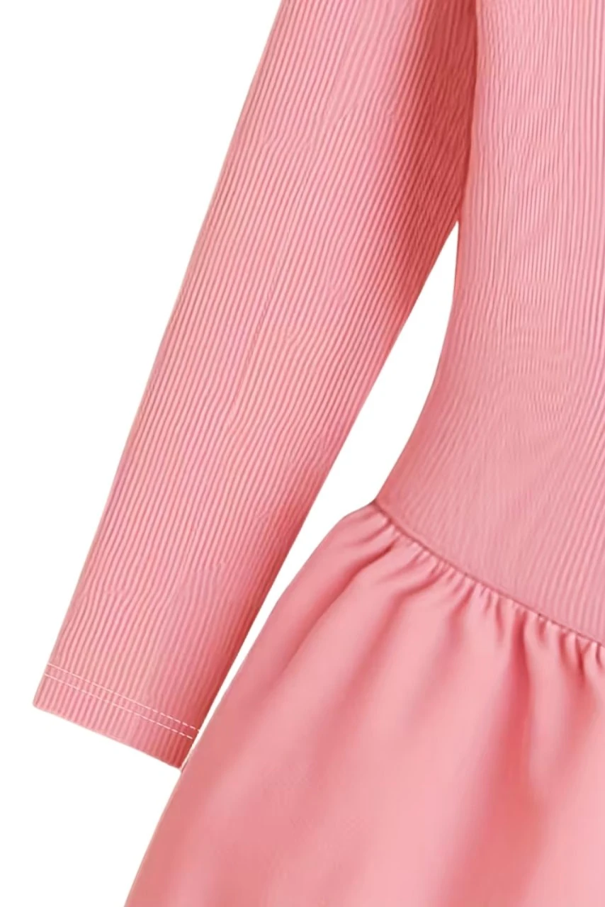 Uzun Kollu Ribana Elbise