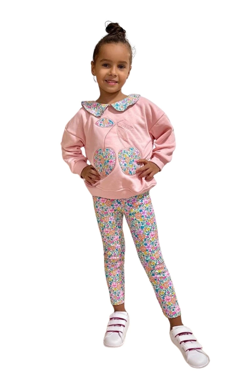 Kiraz Desenli İkili Takım