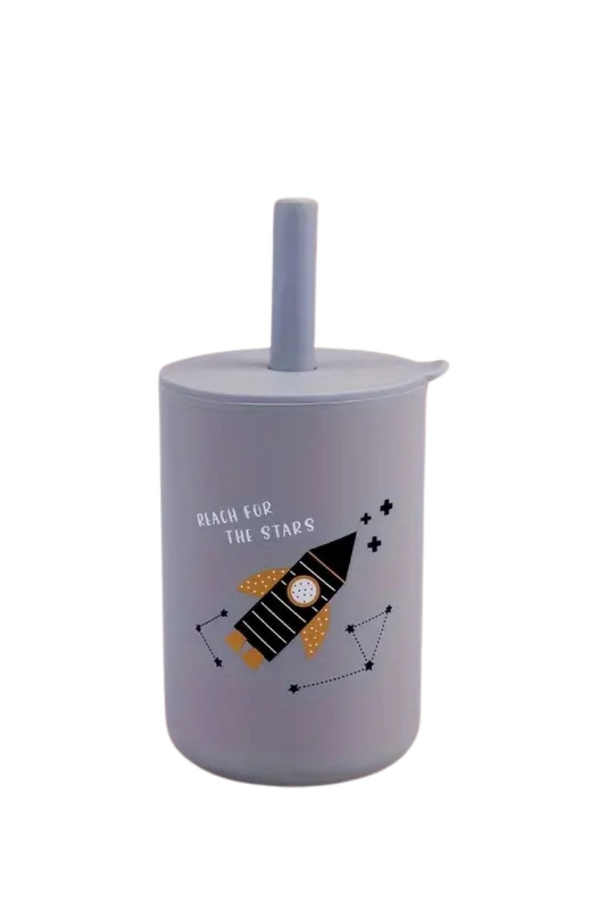 Roket Silikon Eğitim Bardağı Pipetli
