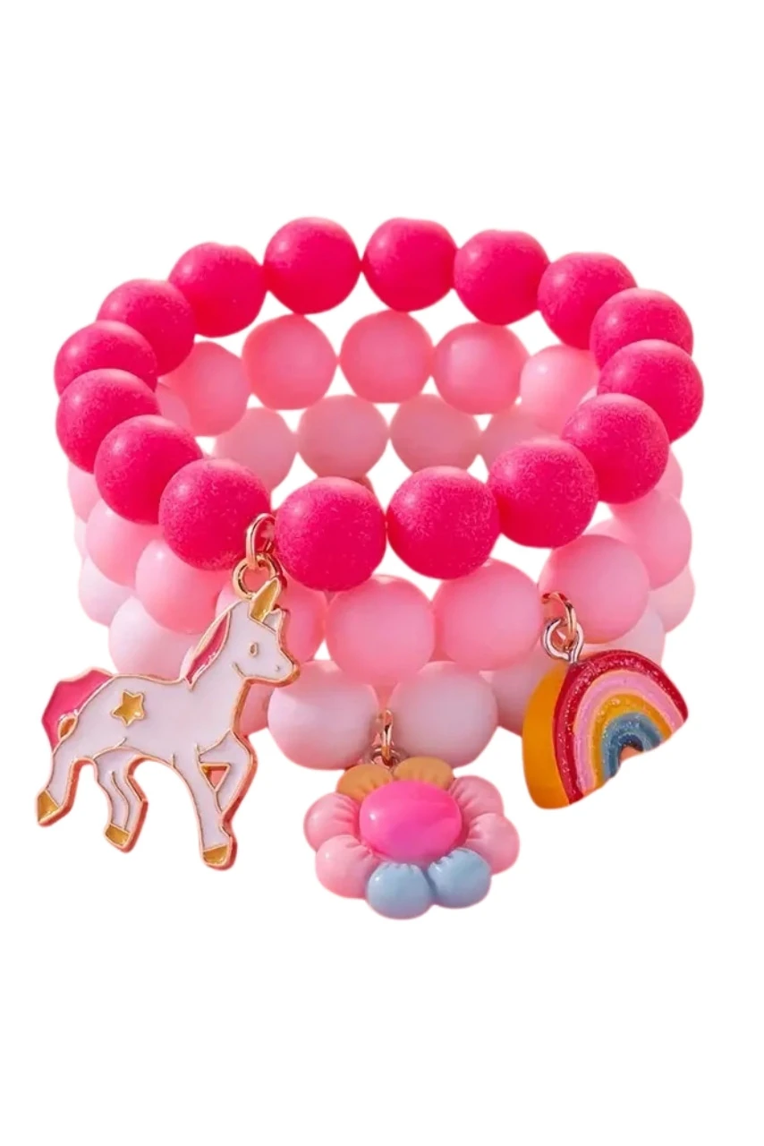 Sevimli Unicorn/Gökkuşağı/Çiçek Bileklik