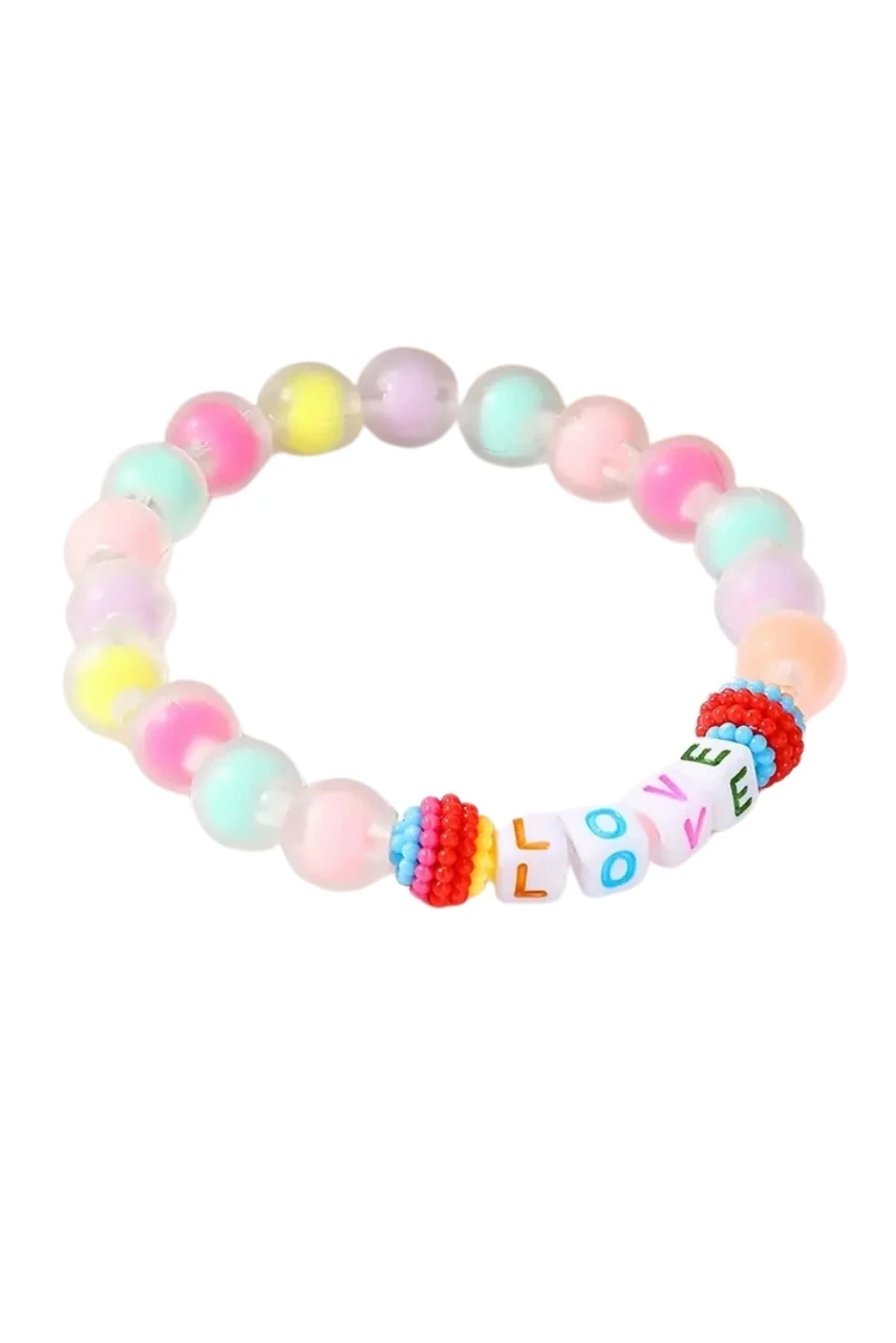 Sevimli Gökkuşağı/Kalp/Çiçek Desenli Bileklik